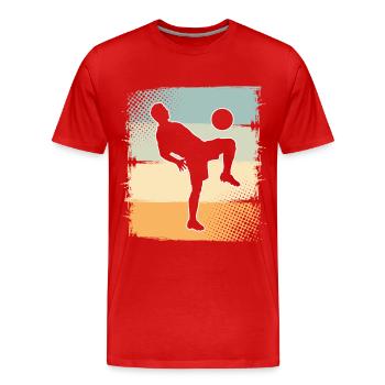 Football - T-shirt bio Premium Homme - rouge - Devant - Damien (186cm)