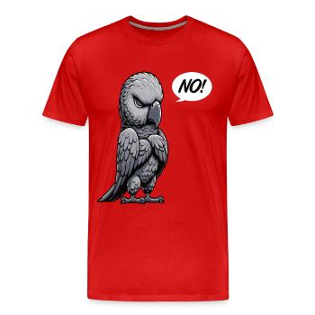 No African Grey Parrot Parrot Owner Parrots - Men's Premium Organic T-Shirt - red - Front - Damien (186cm)