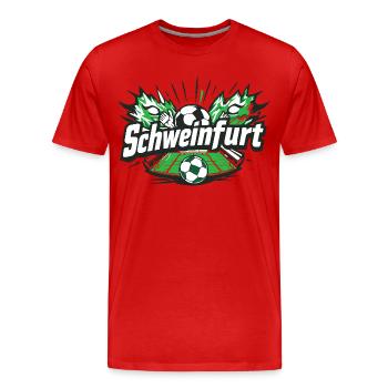 Schweinfurt Fussball Fanartikel - Männer Premium Bio T-Shirt - Rot - Vorne - Damien (186cm)