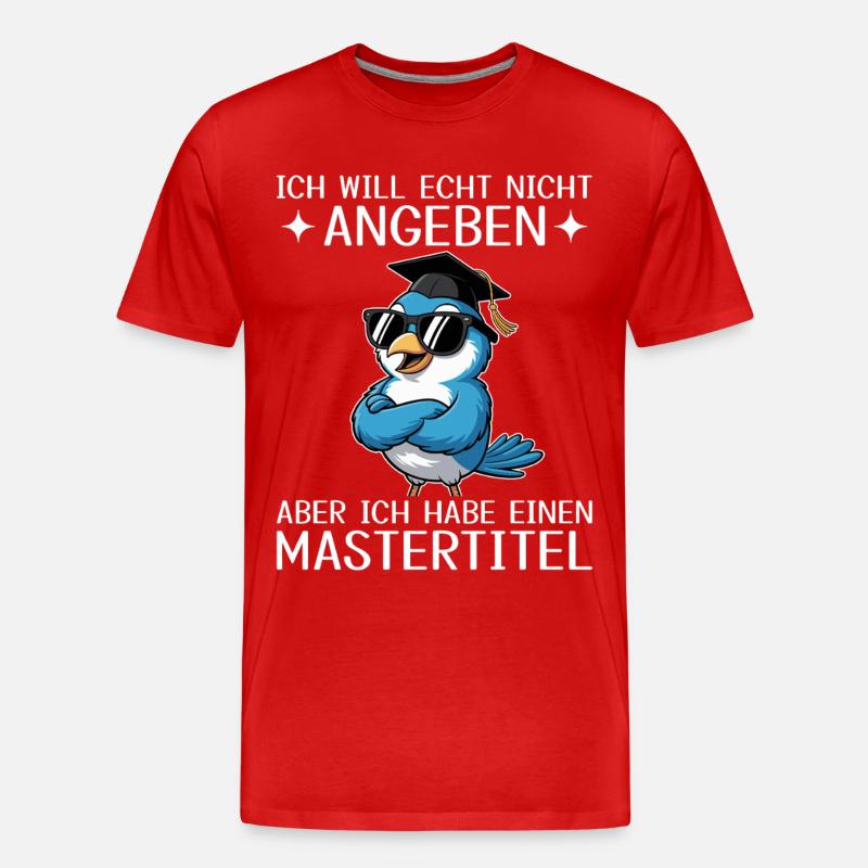 Master Abschluss geschafft - Mastertitel - Männer Premium Bio T-Shirt - Rot