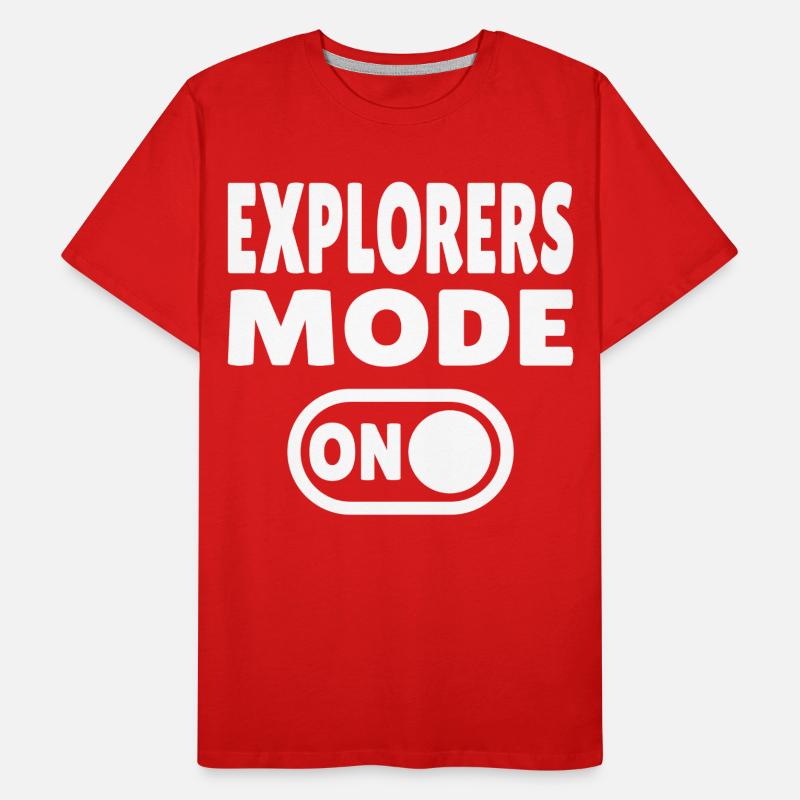 Explorers Mode ON – For real world explorers Men's Premium Organic T-Shirt