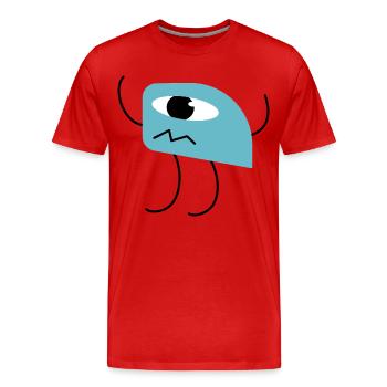 Süßes kleines Monster Zyklop Design - Männer Premium Bio T-Shirt - Rot - Vorne - Damien (186cm)