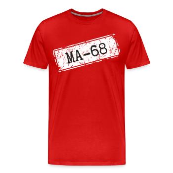Mannheim 68 - T-shirt bio Premium Homme - rouge - Devant - Damien (186cm)