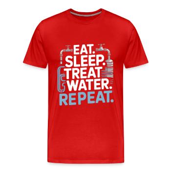 Funny Wastewater Operator Water Treatment - Men's Premium Organic T-Shirt - red - Front - Damien (186cm)