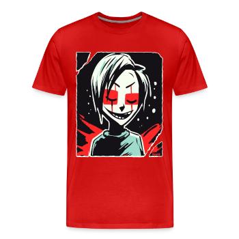 Dark Humanoid Canvas Art - Men's Premium Organic T-Shirt - red - Front - Damien (186cm)