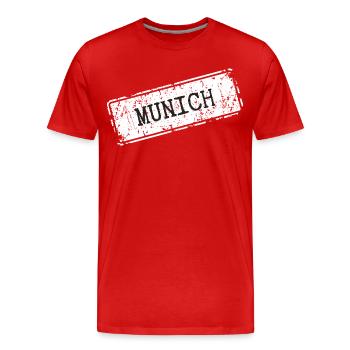 Munich - T-shirt bio Premium Homme - rouge - Devant - Damien (186cm)