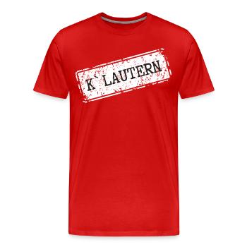 Kaiserslautern - Männer Premium Bio T-Shirt - Rot - Vorne - Damien (186cm)
