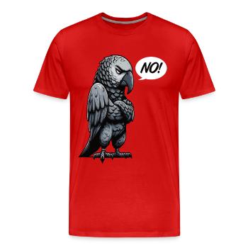 No African Grey Parrot Parrot Owner Parrots - Men's Premium Organic T-Shirt - red - Front - Damien (186cm)