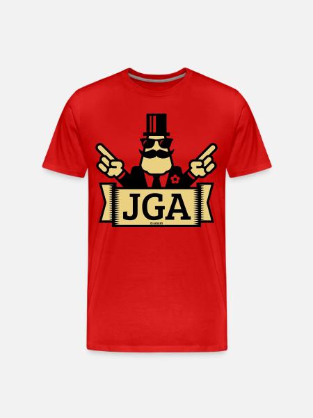 JGA Handzeichen (Junggesellenabschied / 2C) - Männer Premium Bio T-Shirt - Rot