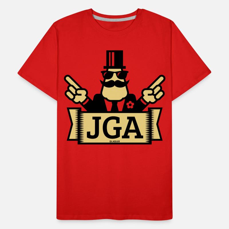 JGA Handzeichen (Junggesellenabschied / 2C) Männer Premium Bio T-Shirt