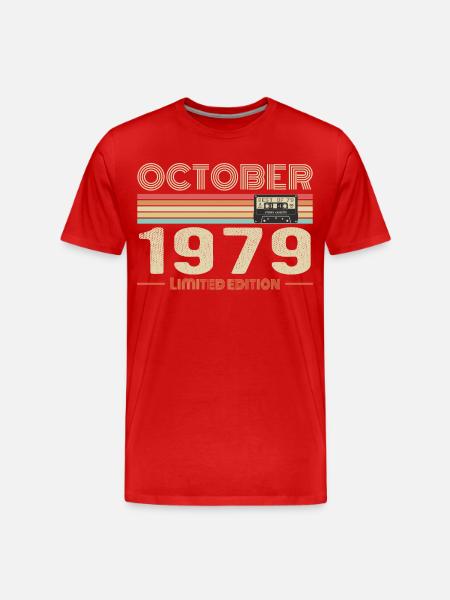 Birthday october 1979 - Men's Premium Organic T-Shirt - red