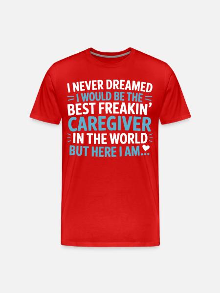 Beste Pflegerin Der Welt Design - Männer Premium Bio T-Shirt - Rot