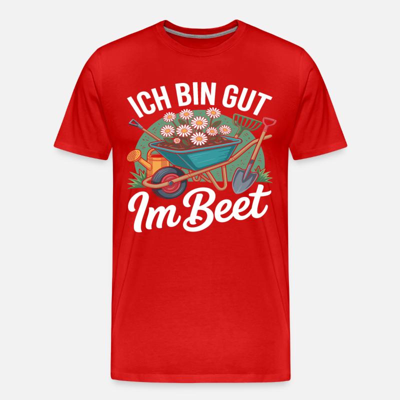 ich bin gut im beet - Männer Premium Bio T-Shirt - Rot