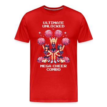 Ultimate: Mega Cheer Combo | Cheerleading - Men's Premium Organic T-Shirt - red - Front - Damien (186cm)