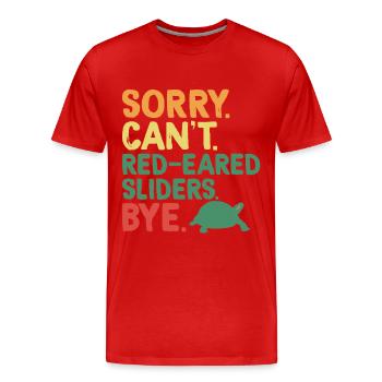 Red-eared Turtle - Men's Premium Organic T-Shirt - red - Front - Damien (186cm)