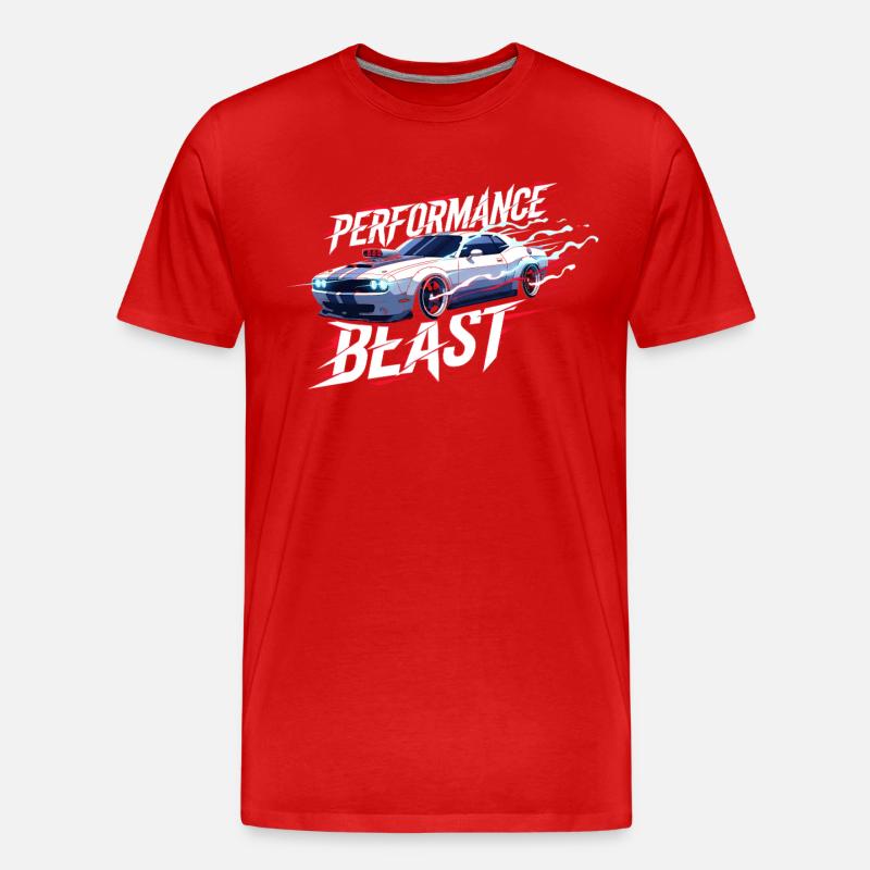 Muscle Car Performance Design - Männer Premium Bio T-Shirt - Rot