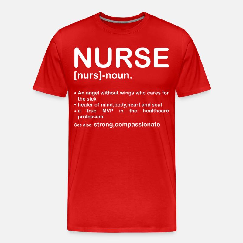 Krankenschwester - Männer Premium Bio T-Shirt - Rot