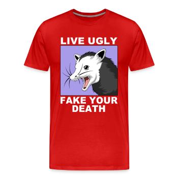 Cute Aupsum Animal - Men's Premium Organic T-Shirt - red - Front - Damien (186cm)