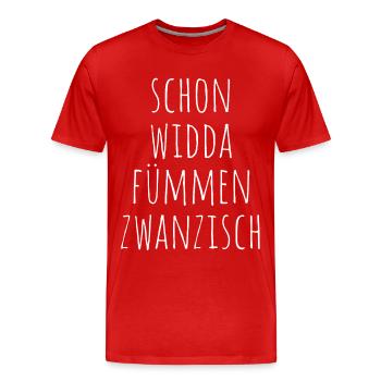 Widda Fümmen Zwanzisch fête déjà ses 50 ans - T-shirt bio Premium Homme - rouge - Devant - Damien (186cm)