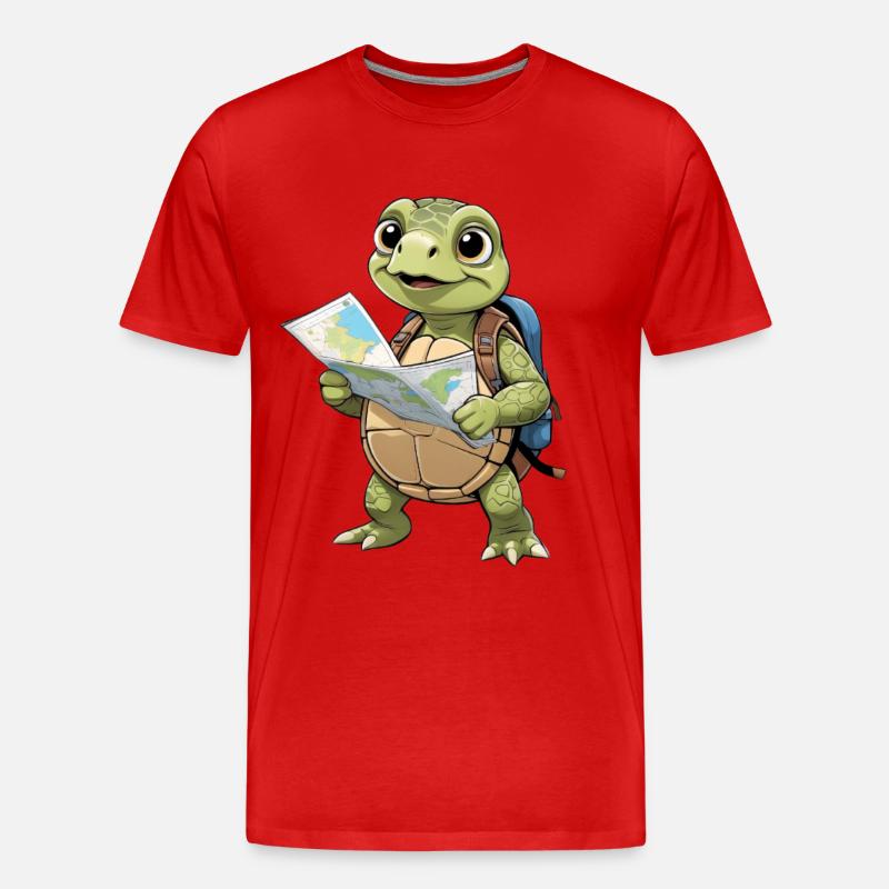 Abenteuertrend Schildkrötenreise - Männer Premium Bio T-Shirt - Rot