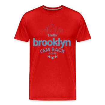 Design Brooklyn Homecoming - Men's Premium Organic T-Shirt - red - Front - Damien (186cm)