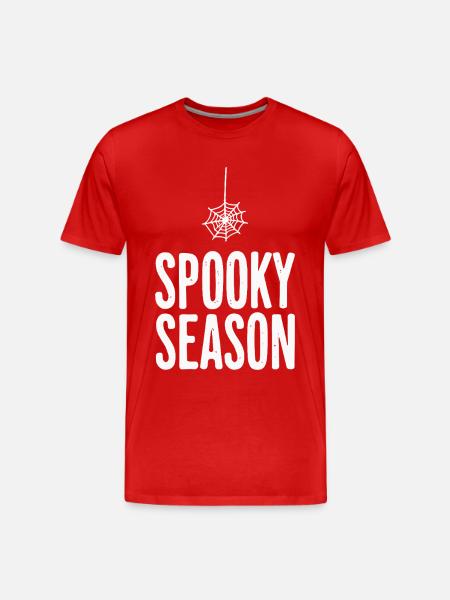 Spooky Season - Halloween Herbst Spruch - Männer Premium Bio T-Shirt - Rot
