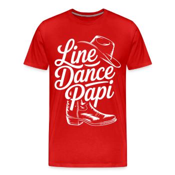 Country Line Dance Day - Men's Premium Organic T-Shirt - red - Front - Damien (186cm)