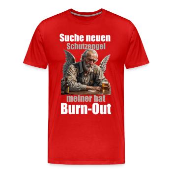 Motif de dicton « Ange gardien » - T-shirt bio Premium Homme - rouge - Devant - Damien (186cm)
