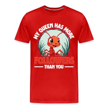 Fourmis Élevage Fourmis Éleveur de fourmis - T-shirt bio Premium Homme - rouge - Devant - Damien (186cm)