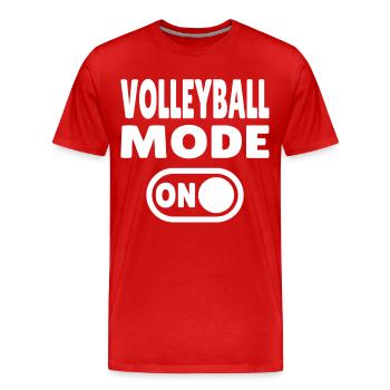 Volleyball Mode ON – pure joy of playing - Men's Premium Organic T-Shirt - red - Front - Damien (186cm)