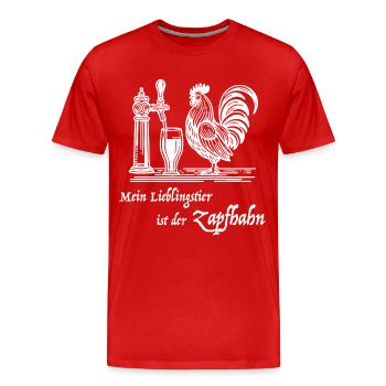 Mon animal préféré est le robinet – l’humour de la bière - T-shirt bio Premium Homme - rouge - Devant - Damien (186cm)