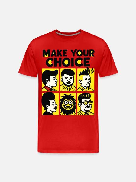 Choice of hairstyle - Men's Premium Organic T-Shirt - red