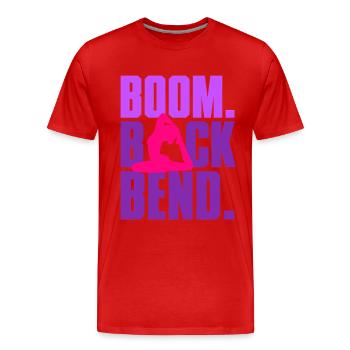 Contortionist Contortion Boom Back Bend - Men's Premium Organic T-Shirt - red - Front - Damien (186cm)