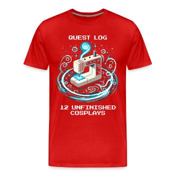 Quest Log: 12 Unfinished Cosplays | Cosplay - Men's Premium Organic T-Shirt - red - Front - Damien (186cm)