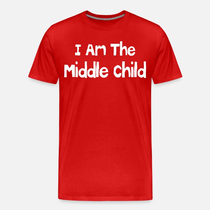 Ich bin das mittlere Kind - Männer Premium Bio T-Shirt - Rot