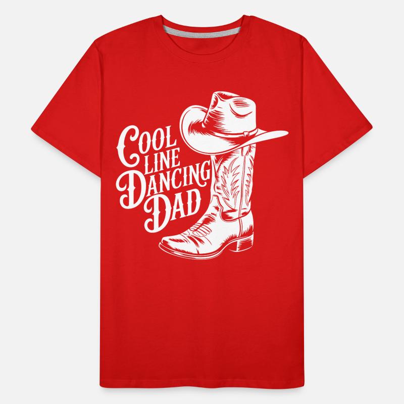 Line Dance Dad Dances Line Dance Men's Premium Organic T-Shirt