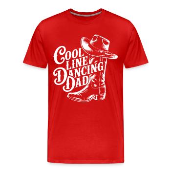 Cool Line Dancing Dad Design - T-shirt bio Premium Homme - rouge - Devant - Damien (186cm)