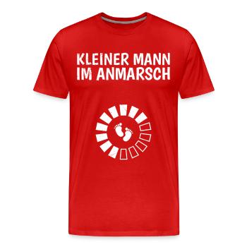 Bientôt Maman PETIT HOMME SUR LE CHEMIN Drôle - T-shirt bio Premium Homme - rouge - Devant - Damien (186cm)