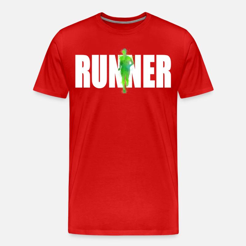 Runner - Männer Premium Bio T-Shirt - Rot