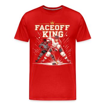 Humor Commitment Player Hockey Center - Men's Premium Organic T-Shirt - red - Front - Damien (186cm)