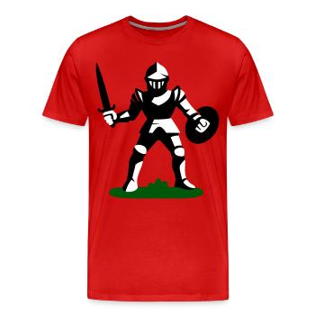 Ritter Spielzeug - Männer Premium Bio T-Shirt - Rot - Vorne - Damien (186cm)