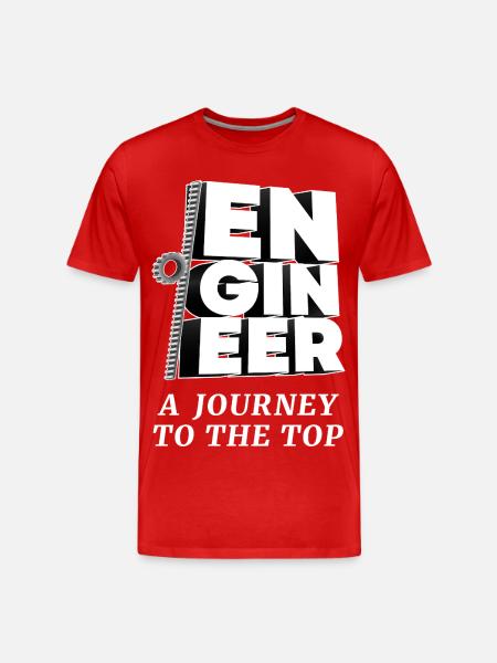 Ingeniør i 3D – en rejse til toppen - Herre Premium T-shirt økologisk - rød