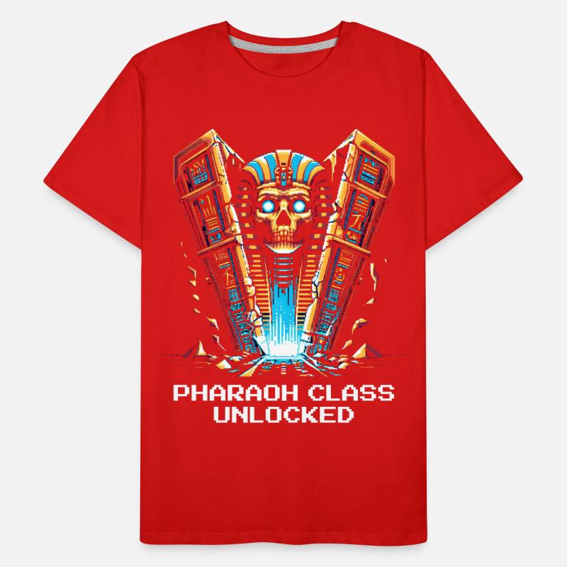 Classe Pharaon débloquée | Égypte, JdR T-shirt bio Premium Homme