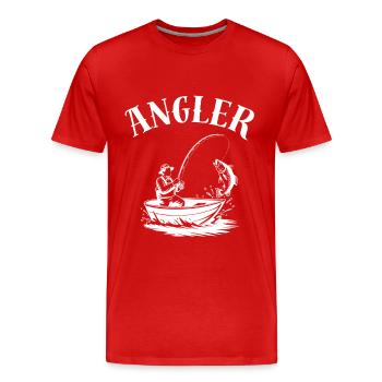 Chemise de pêcheur pour l’anniversaire - T-shirt bio Premium Homme - rouge - Devant - Damien (186cm)