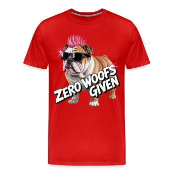 Bulldog Punk Mohawk Tee - Männer Premium Bio T-Shirt - Rot - Vorne - Damien (186cm)