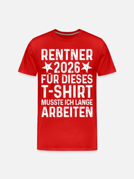 Pensioner 2026 Shirt - Men's Premium Organic T-Shirt - red