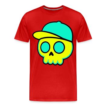 Casquette fluo Streetwear - T-shirt bio Premium Homme - rouge - Devant - Damien (186cm)