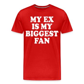 Mon ex est mon plus grand fan - T-shirt bio Premium Homme - rouge - Devant - Damien (186cm)