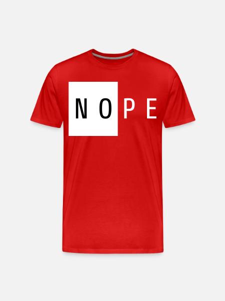 Nope White Gift - Men's Premium Organic T-Shirt - red