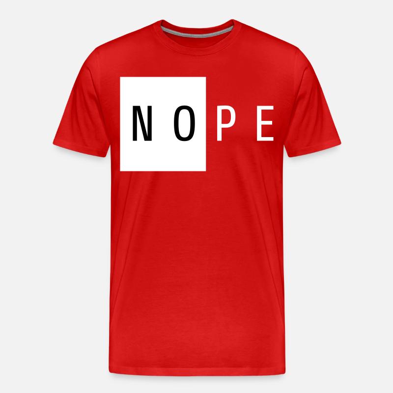 Nope White Geschenk - Männer Premium Bio T-Shirt - Rot
